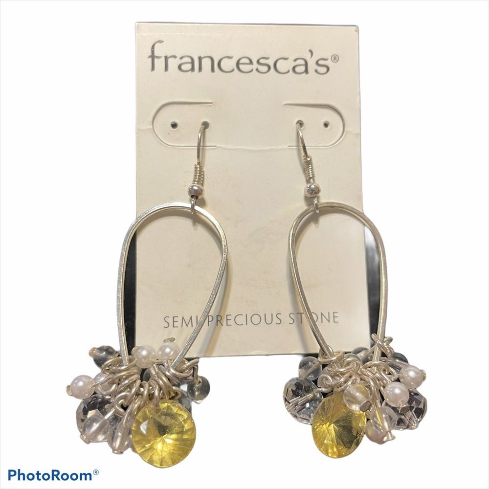 NWT Francesca’s  Cluster Dangle Earrings
